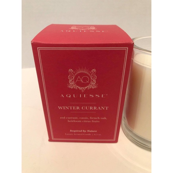 Aquiesse Winter Currant Luxery Scented Soy Wax Candle 6.5 Oz NIB Holiday - Picture 2 of 3